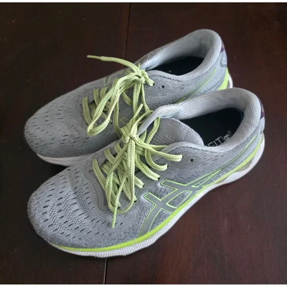 ASICS Gel Nimbus 24 Running Shoes Women's Gray Neon Size 6.5 - Picture 2 of 8